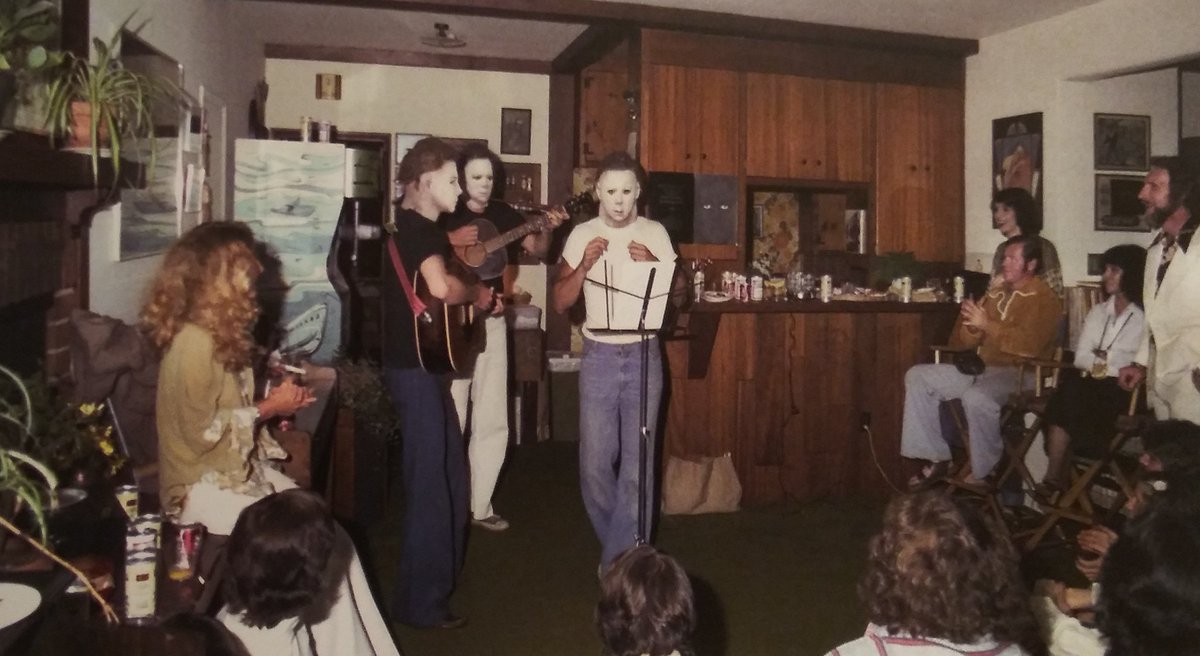 Wrap party for John Carpenter's Halloween at his and Debra Hill's apartment.
