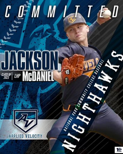 I would like to announce that I will be furthering my academic and baseball career at National Park College. I’d like to thank <a href="/av_showcase/">Applied velocity Showcase/Extended season</a> and my family and friends that have help on this journey! <a href="/Austin_allen1/">Austin Allen</a> <a href="/SwagertyStephen/">stephen swagerty</a> <a href="/Chopper_54/">Rich Thompson, OLY</a> <a href="/MarcusWyatt15/">Marcus Wyatt</a> <a href="/NPC_Nighthawks/">Nighthawk Athletics</a>
