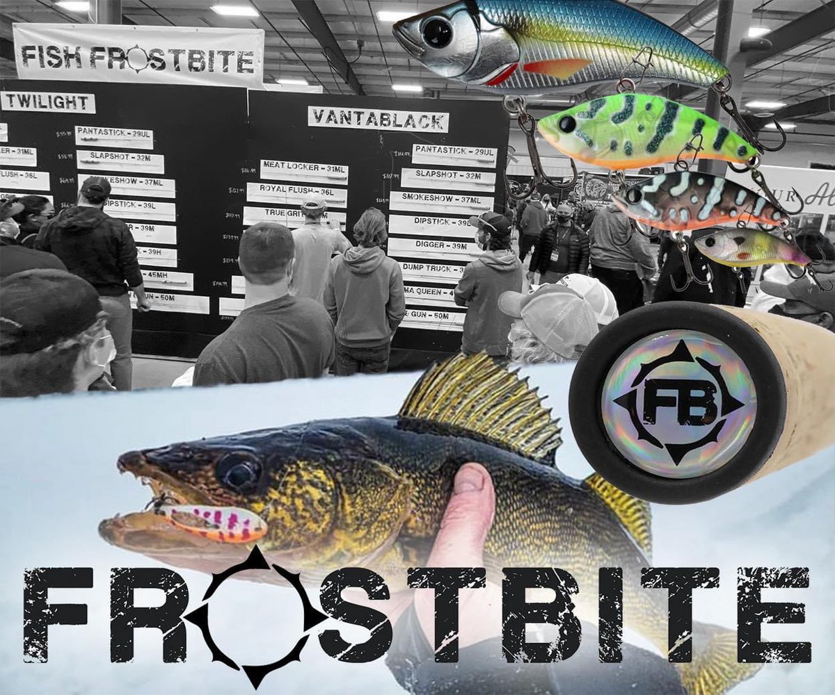 kickerfish_ca's tweet photo. Frostbite is back again for this year’s show!! They’ll have their entire lineup of great lures, rods, and apparel available at their booth plus some new releases 😮 https://t.co/PKkG8jhbw7