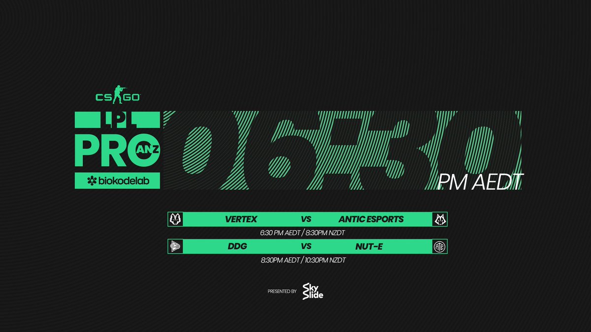 LPL_CS's tweet photo. LPL Pro CS:GO Season 2 is on TONIGHT!
@VertexESC π @AnticESC @DggEsports π @nutegamingOCE
π¬ @pilskicasts @ConkyOCE
π @metaphasetv
β° 6:30PM AEDT / 8:30PM NZDT
πΊ https://t.co/njSiY4UtDe
#LPLCSGO | #CSGO | #LPLPRO https://t.co/wVoYSpP0nm