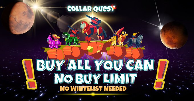 AiCole06's tweet photo. SPARC-Es can be purchased without a cap. Seize a piece of it right away!

#CollarQuest
@DogCollarToken
#P2EGames 
#GameFi 
#Metaverse 
#cryptomarket 
#NFTCommunity https://t.co/WBGHK1kvUq