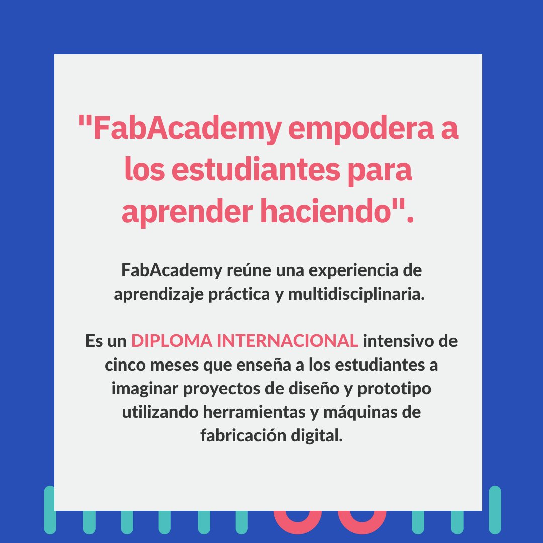 fablabesan's tweet photo. ¿Estabas esperando la oportunidad de especializarte en Fabricación Digital? ¡El FabAcademy es para ti!  🚀

📢¡Las inscripciones están abiertas!
Inicio de clases: enero 2023
Informes: https://t.co/A29QQIXCSA

#fabacademy #fablabesan #universidadesan https://t.co/qntNuvnXgA
