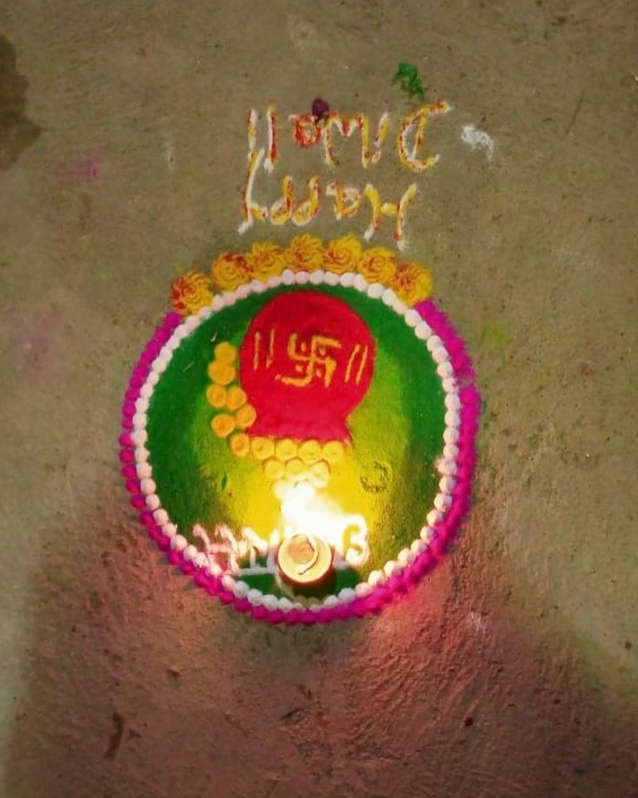 Swastika Diwali Rangoli 