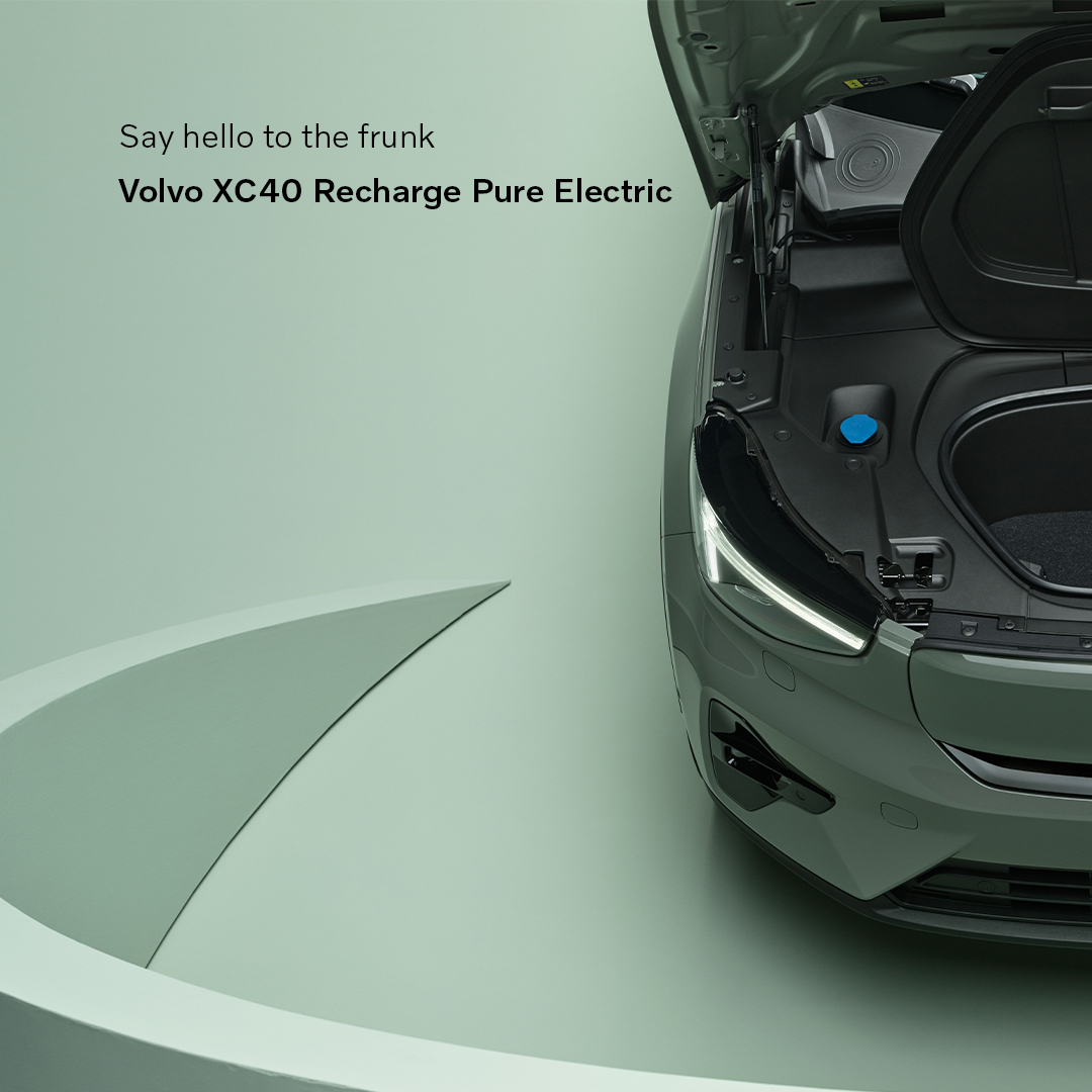 Inside your Volvo XC40 Recharge Pure Electric you’ll discover smart storage solutions for all your belongings, as well as a front compartment for your charging cables. Order yours online here: bit.ly/3TEZffx. #XC40Recharge #FutureIsElectric