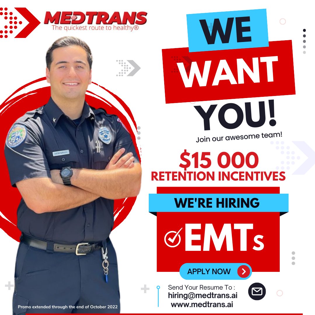 Medtransai's tweet photo. We have a few days left!

Join us and get $15000 Well Being and Retention Incentives.

Link here: https://t.co/vhZGfObkO8 https://t.co/4qrXZjQmH7