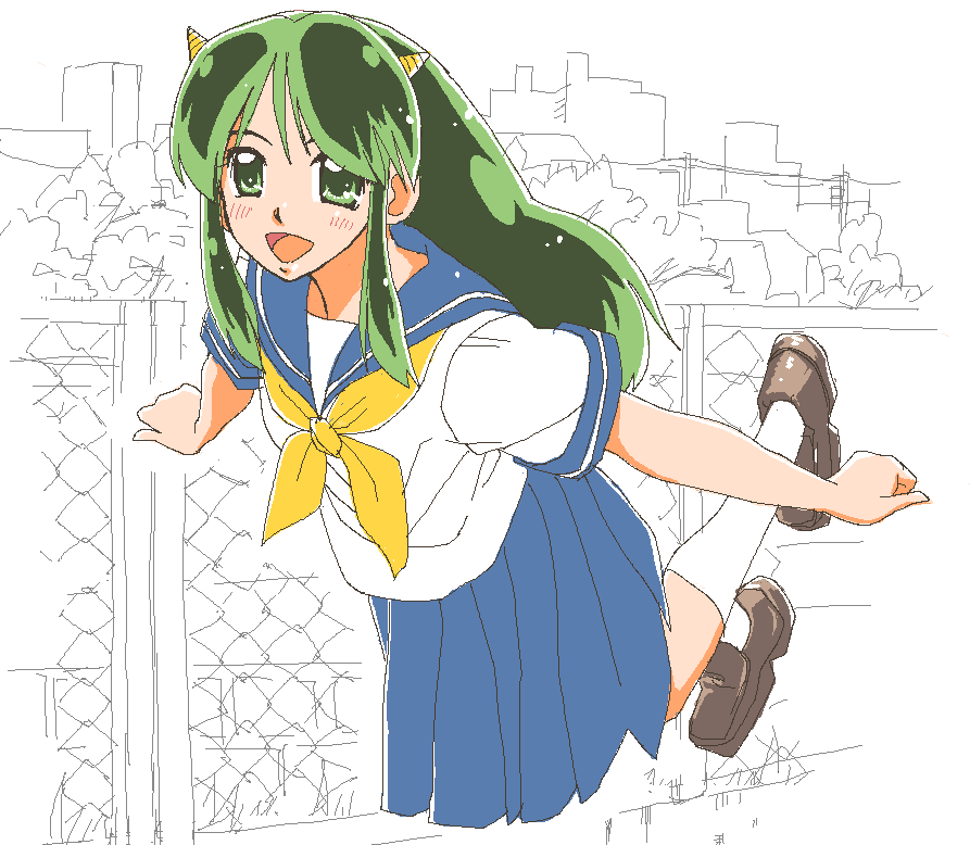 さっき描いたラムだっちゃさんと、かなり昔に描いたの。OPEDめちゃ良くてループさせてる。 