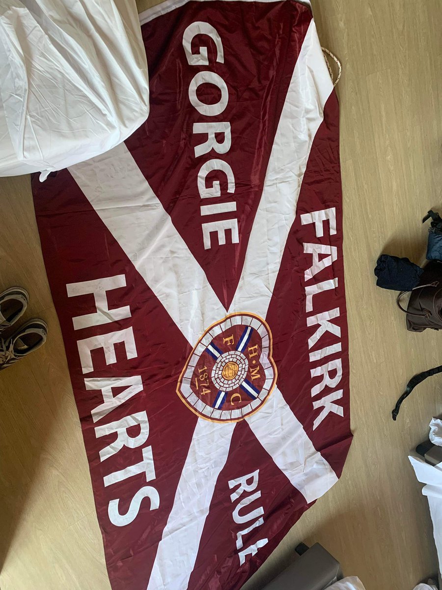 This flag was found last night

Falkirk Hearts 

Please share so we can get it to the right people. Thanks 

<a href="/ThisMyStoryPod/">This is My Story</a> 
<a href="/HeartsTillWeDie/">Hearts Till We Die</a> 
<a href="/TalkinTynie/">Talkin' Tynie</a> 
@HeartsRant 

🇱🇻