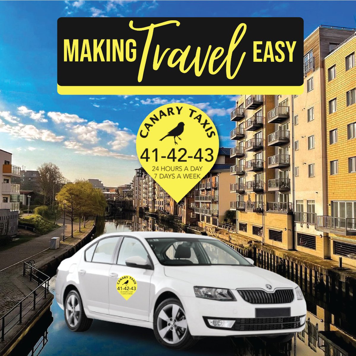 𝗠𝗔𝗞𝗜𝗡𝗚 𝗧𝗥𝗔𝗩𝗘𝗟 𝗘𝗔𝗦𝗬
We are working around the clock, 24/7, 365 days a year to serve the community of Norwich for all of their travel needs. ⏰ 🚕
Download our app 👇
onelink.to/j3e76tk today. ⤵️
Call 01603 414243 to book