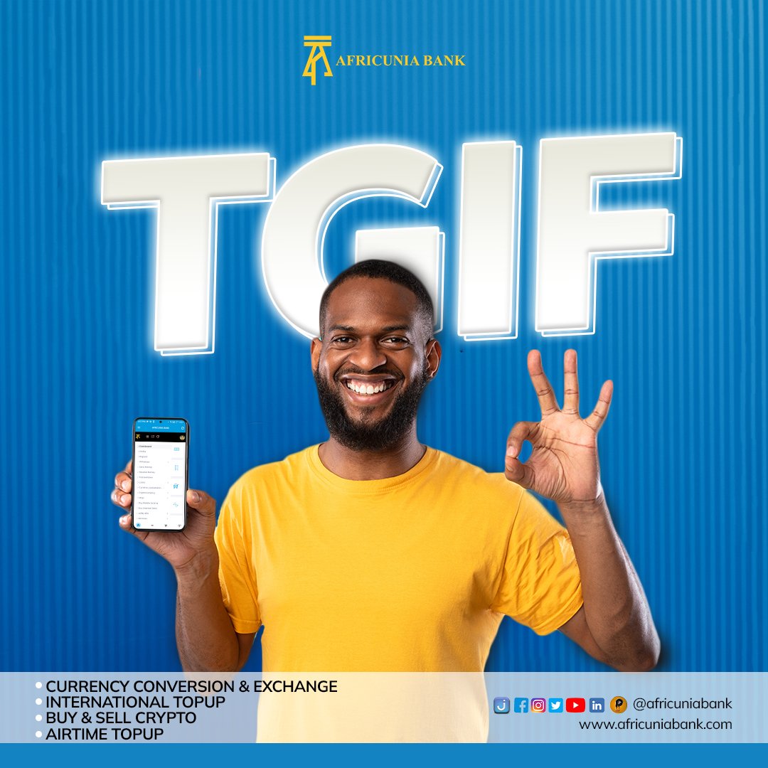 “It’s Friday morning mankind! Good vibe, don’t frown and let the monster see you smile!” 

#africuniabank #tgif #friday #weekend #fridayvibes #friyay #weekendvibes #love #fridaymood #happyfriday #instagood #fridayfeeling #happy #fridaynight #دوري_أبطال_أوروبا #เดี่ยว13