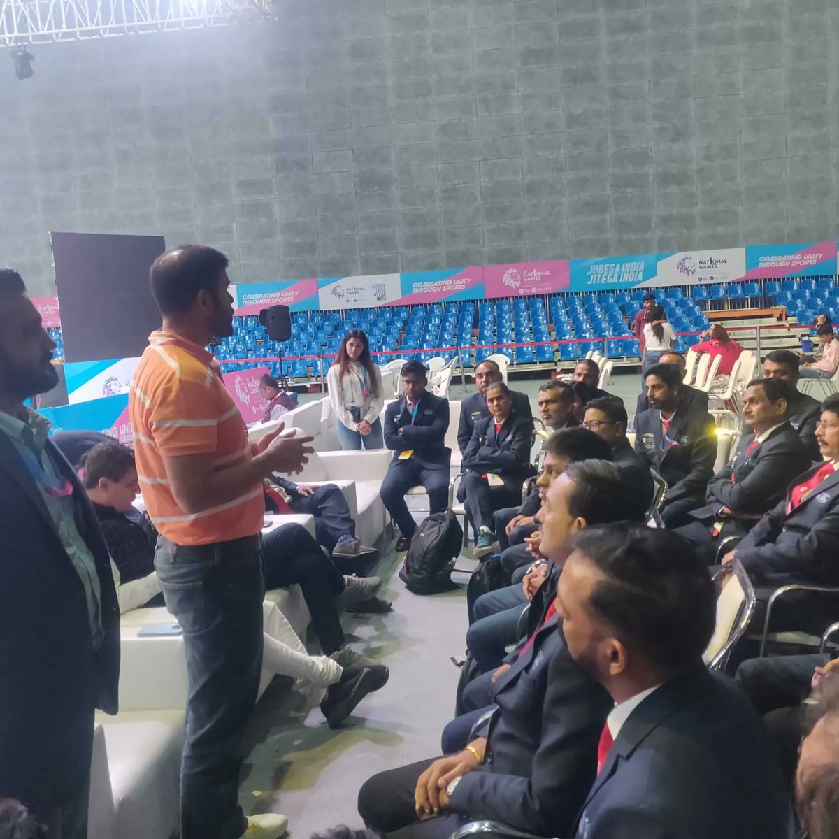 yogasanabharat's tweet photo. We thank our technical team &amp; judges who made #Yogasana events a great success with their precise decision in @nationalgamesgujarat 

#technicalteam #NationalGames2022 #refree #judges #Yogasanasports #NationalGamesGujarat https://t.co/A7vXAKaLZS
