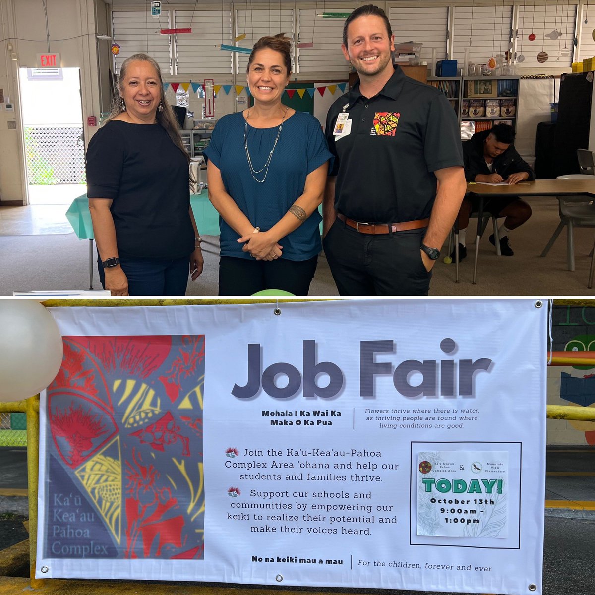 KKPCA (@kkpca1) on Twitter photo “A true community is about feeling connected and responsible for what happens.” <a href="/MtViewHawks/">Mt.View Elementary</a> Job Fair was a success! Many community members & parents showed an interest in supporting our keiki! <a href="/AdriaMedeiros8/">MVES.Principal.Medeiros</a> @KKPCASBello <a href="/JasonSchafer1/">Jason Schafer</a> <a href="/HIDOE808/">Hawai‘i Public Schools</a> <a href="/staciekunihisa/">Leadership Institute - Executive Director</a> #KKPCAstrong “A true community is about feeling connected and responsible for what happens.” <a href="/MtViewHawks/">Mt.View Elementary</a> Job Fair was a success! Many community members & parents showed an interest in supporting our keiki! <a href="/AdriaMedeiros8/">MVES.Principal.Medeiros</a> @KKPCASBello <a href="/JasonSchafer1/">Jason Schafer</a> <a href="/HIDOE808/">Hawai‘i Public Schools</a> <a href="/staciekunihisa/">Leadership Institute - Executive Director</a> #KKPCAstrong