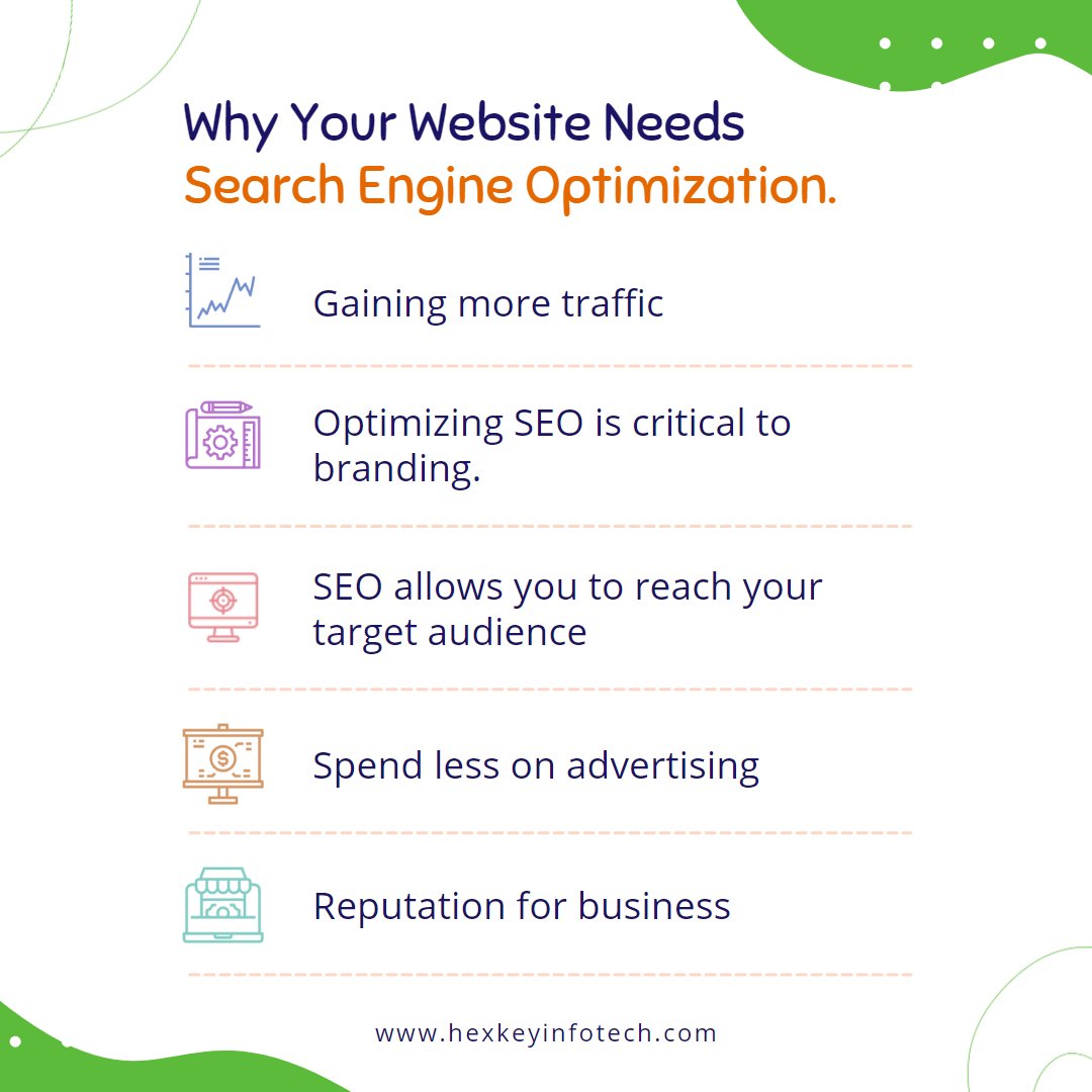 HexkeyInfotech's tweet photo. Why Your Website Needs Search Engine Optimization.
Click here:-https://t.co/ZaijHemXsf
Call Us FREE CONSULTING! Call:-+91-0172-4119920
#marketing #socialmediamarketing #hexkeyinfotech #digitalmarketingagency https://t.co/j1wg8cSusn