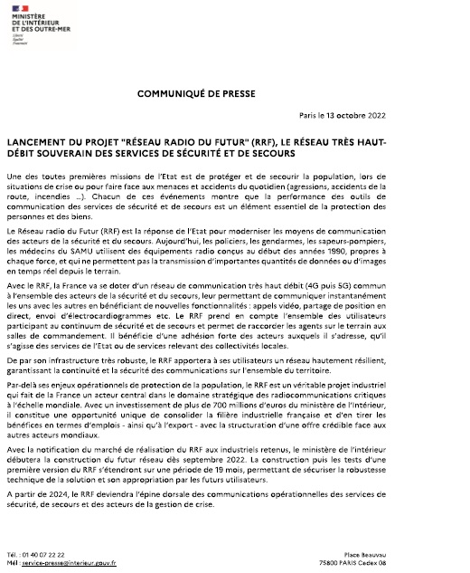 ACMOSS_FR's tweet photo. Pour lire le communiqué de presse du Ministère de l’Intérieur et des Outre-mer sur la signature du marché RRF hier place Beauvau @Interieur_Gouv 
#GoLiveRRF @Programme_RRF 👏

C'est ici 👇
https://t.co/nDxc4xEPlQ https://t.co/s9DH3KljGw