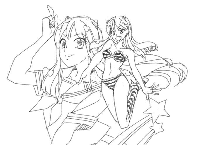 ラムだっちゃさんらくがき 