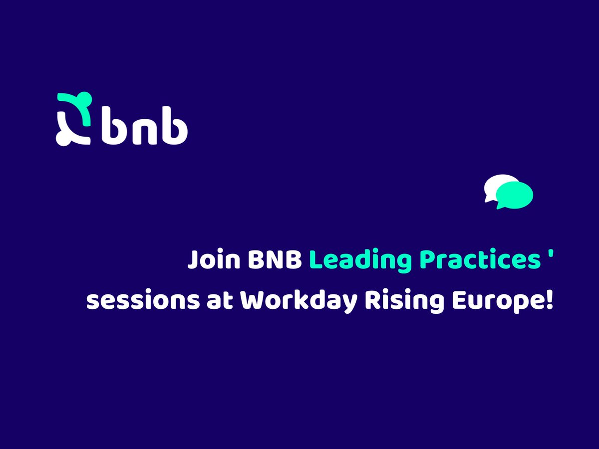 BNB_WD's tweet photo. Workday Rising Europe: make sure you make time in #agenda to attend our Leading Practice's sessions. Yes, we are #changemakers! @javieridelgado and @plcuadros  will be speakers with our customers @Sony and @Tarkett #Leadingpractices #wdayrising #bnbteam https://t.co/Em7Aim1eKB https://t.co/SN8dLKD5PX