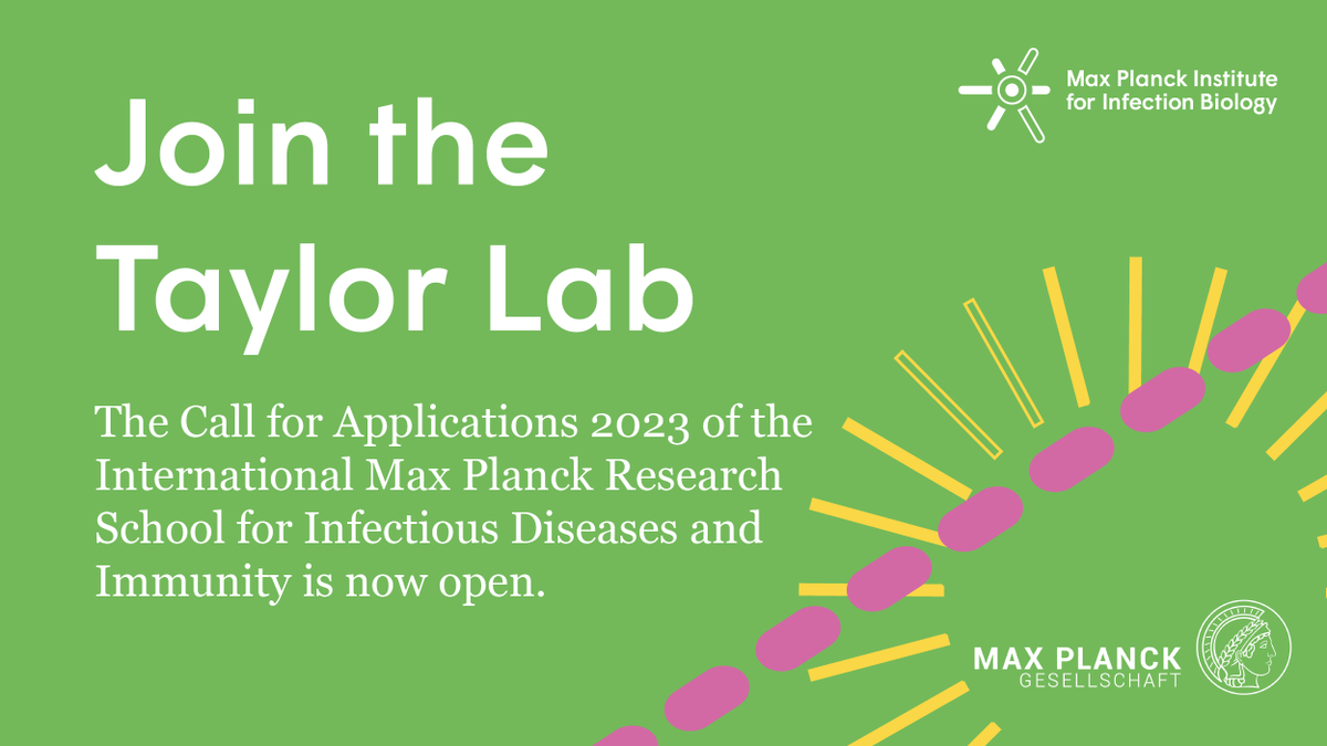 mpiib_berlin's tweet photo. 👉 Open call: The Taylor Lab @mtaylor_Berlin offers a #PhDposition at the Max Planck Institute for Infection Biology in Berlin. Join us if you are interested in #immunesignaling and #microscopy 🔬
More info on the project and how to apply: https://t.co/wnqkRQZi1w https://t.co/NHIIdWSNie