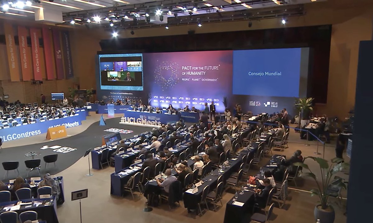 uclg_org's tweet photo. Motions are being submitted to the Pact for the Future and will be taken up for inclusion. 

#UCLGCongress 🌎🌆🤲UCLG World Council. https://t.co/Sc6wwaBfax