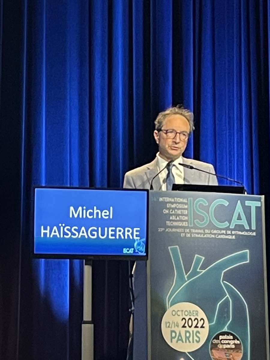 AviSabbag's tweet photo. A fantastic talk by prop Haissaguerre on Purkinje reentry at the #ISCAT2022. Always blows my mind. https://t.co/6Xow4N2xvG