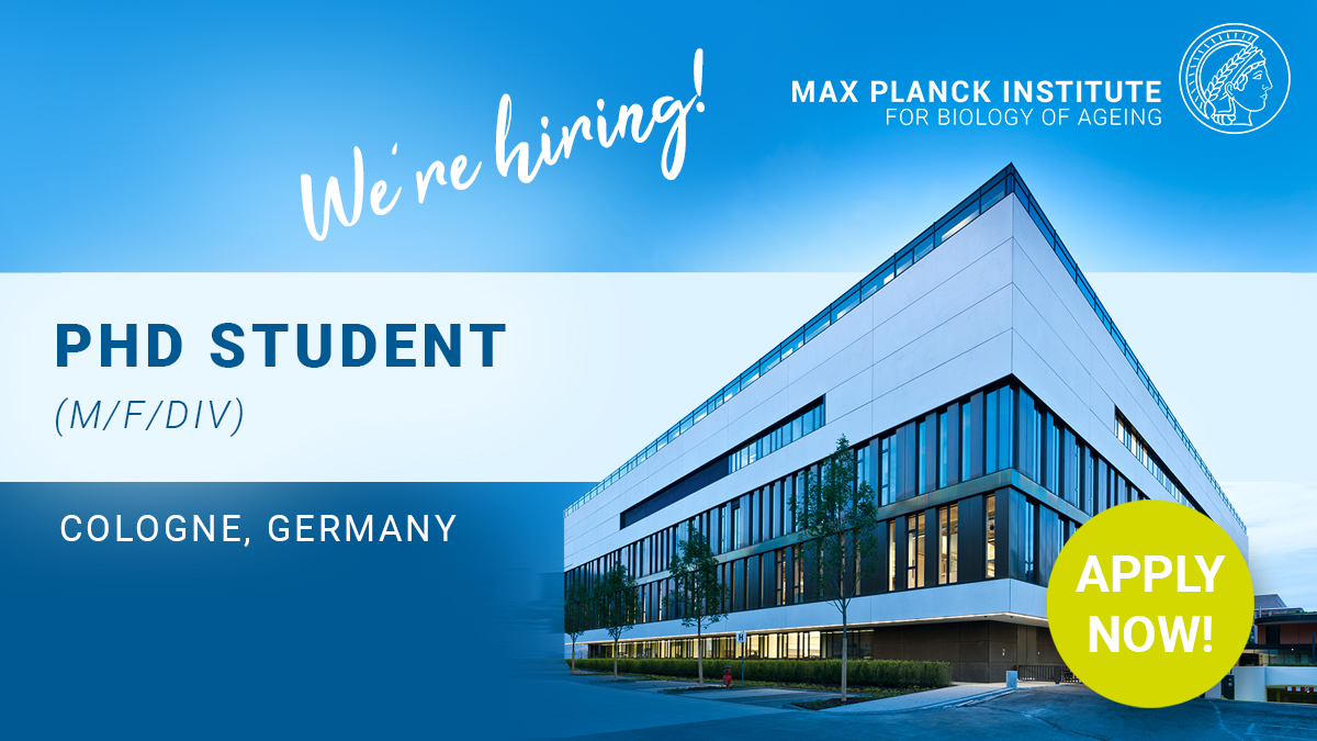 MPI for Biology of Ageing (@mpiage) on Twitter photo 🚨Job alert🚨
The <a href="/DemetriadesLab/">Demetriades Lab</a> is looking for a PhD student to study the interplay of nutrient signaling and the Extracellular Matrix.
▶️Job description: recruitingapp-2695.de.umantis.com/Vacancies/434/…
▶️Apply here: recruitingapp-2695.de.umantis.com/Vacancies/434/… 🚨Job alert🚨
The <a href="/DemetriadesLab/">Demetriades Lab</a> is looking for a PhD student to study the interplay of nutrient signaling and the Extracellular Matrix.
▶️Job description: recruitingapp-2695.de.umantis.com/Vacancies/434/…
▶️Apply here: recruitingapp-2695.de.umantis.com/Vacancies/434/…
