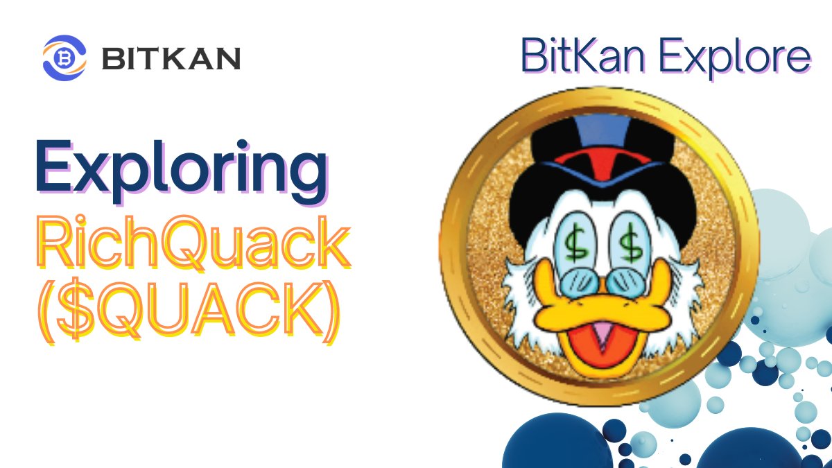 You may have heard of Dogecoin, Shiba Inu…and all other coins that have a 100x potential, but what about RichQuack? In the crypto subspace of the highest potential and memeability, RichQuack sits at a nice spot.

Ever pulled up “richquack coinmarketcap” or “richquack coingecko”? In this series of BitKan Explore, we will explore RichQuack ($QUACK) and whether or not this can potentially fit into your cryptocurrency investment.

‍RichQuack (QUACK) is a 100% community-driven project that is designed for automatic liquidity that generates payouts and static rewards for its holders. What this means is that you literally buy QUACK tokens, hold them, and you will get more QUACK tokens the longer you hold.