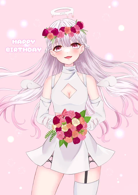 ご依頼で描かせて頂きました!透羽りぃ様、お誕生日おめでとうございます( ¨̮ )#とうあーと 