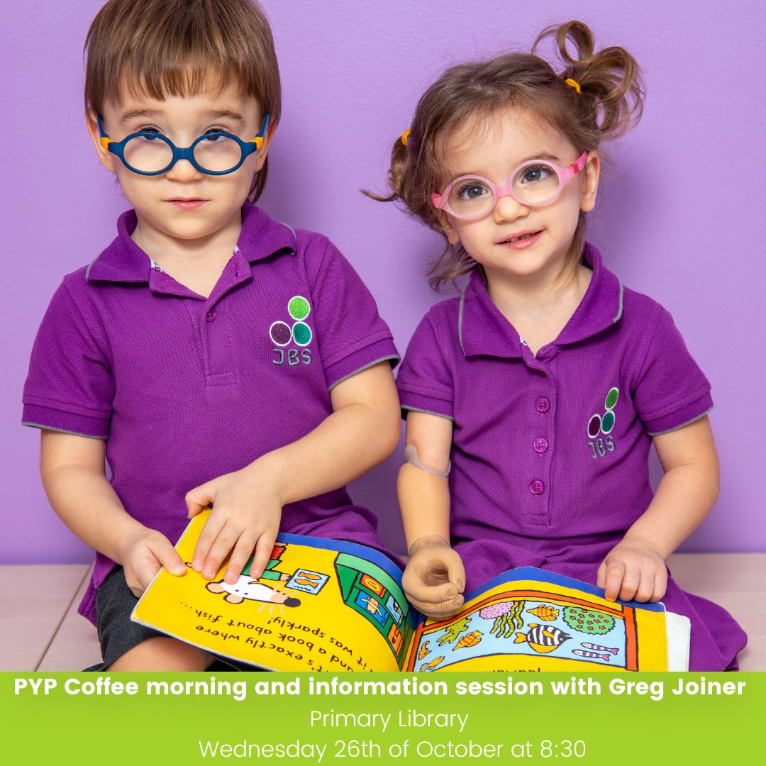 JumeiraSchool's tweet photo. Don't miss out!
Coffee Morning with Greg Joiner ! ☕
Primary Library
Wednesday 26th of October at 8:30 ⭐
#jbs #ibschool #jbschool #proudlytaaleem https://t.co/QiZj2lk3Dg