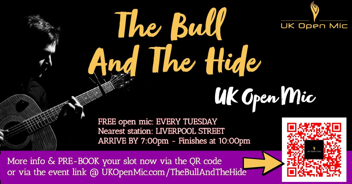 Let's stir up some fun time together every 𝗧𝘂𝗲𝘀𝗱𝗮𝘆 at The Bull And The Hide!! Want to play for 𝗳𝗿𝗲𝗲? Grab a slot here: UKopenmic.com/TheBullAndTheH…! Arrive by 𝟲:𝟱𝟬 to guarantee your slot. Music from 𝟳:𝟬𝟬 - 𝟭𝟬:𝟬𝟬pm. Don't snooze on this!

#openmic #Liverpool