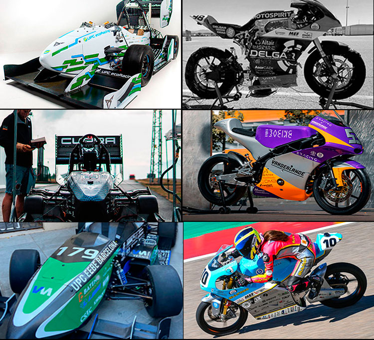 la_UPC's tweet photo. Plans per a aquest cap de setmana? 🤔
Us en proposem un!

🏍️+ 🏎️ Descobrir els vehicles elèctrics 🔌dissenyats per equips d'estudiants #UPC a la fira @Expoelectric.

📍 Arc del Triomf, Barcelona

https://t.co/Ms56nGGMUS https://t.co/9X6ZEfPFdv