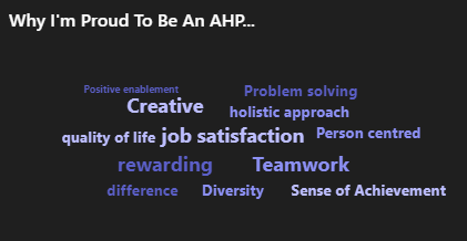 Alison Drummond (@alisonmdrummond) on Twitter photo I asked Hamilton ICST AHP's why they're proud to be an AHP and this was what transpired. So proud to be part of such a fantastic team who put patient care at the heart of all that they do π #AHPsDay2022 #LanOccupationalTherapy #AHPsDay <a href="/NHSLOT/">OT NHSLanarkshire</a> I asked Hamilton ICST AHP's why they're proud to be an AHP and this was what transpired. So proud to be part of such a fantastic team who put patient care at the heart of all that they do π #AHPsDay2022 #LanOccupationalTherapy #AHPsDay <a href="/NHSLOT/">OT NHSLanarkshire</a>