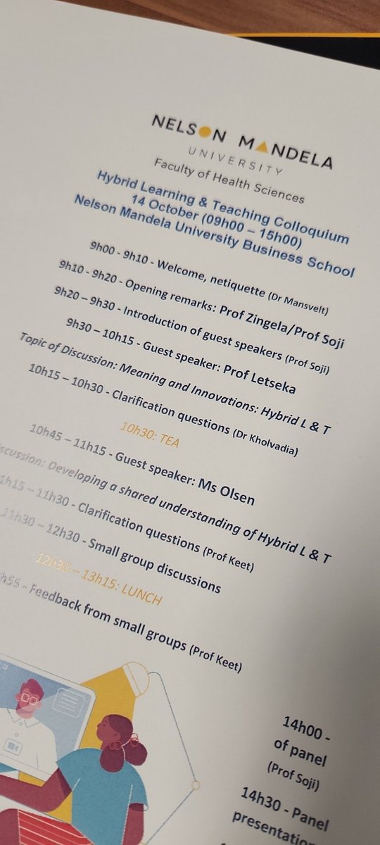 Attending the Hybrid L&amp;T colloquium hosted by the <a href="/MandelaUni/">Mandela University</a> Health Science faculty.  #hybridlearning #HEteaching