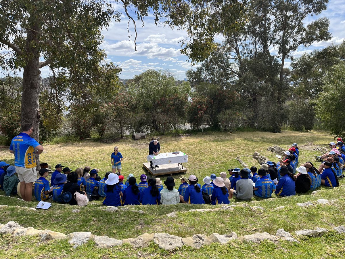 becbowen13's tweet photo. @StJosephsQPWA About to celebrate  Mass for the last day of Year Six camp in the beautiful Point Preston Camp Grounds https://t.co/Q8RCfPLAl4