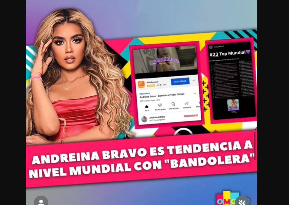 Aitana962's tweet photo. Bandolera primera Artista ecuatoriana 🇪🇨 en ser tendencia mundial en YouTube 

1 YEAR OF BANDOLERA BY ANDREINA https://t.co/aOMJYsIewb