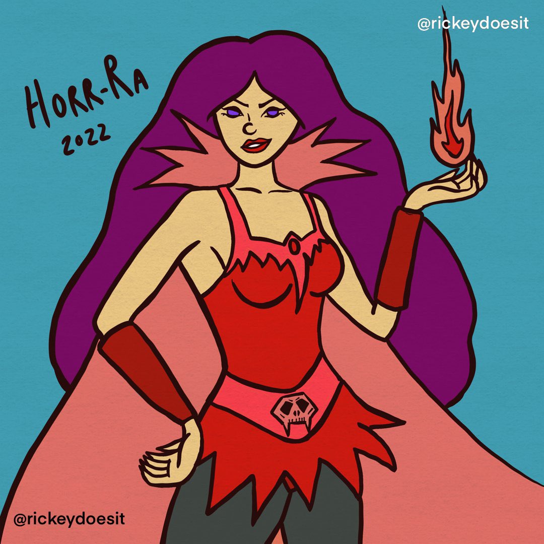 MOTUdrawing's tweet image. Some of the incredible art for this year’s first Created Character Challenge # 1

💥Horr-Ra ⚔️🔥
Created by @shaneoid77 

Artwork By 

@TheNightDusto with Can-Dee and Trick-Or-Treetor 

@rickeydoesit 

@lawtonbennie 

And @jetts31 

#MastersOfTheUniverse #heman #shera #motu