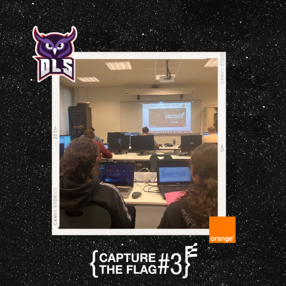 TeamDLS_'s tweet photo. 🟣⚫️
Le 13/10/22, les 4èmes années de la #teamdls ont participé pendant 6h au CTF “Capture the Flag #3 : Break The Bank" d'@Orange et d'@OrangeCyberFR .
Ils se sont confrontés à 130 équipes du monde entier.
Ils ont fini au classement final 16/130 🎉
#cyber #ctf #orangecyber https://t.co/HWz9JWbQSo