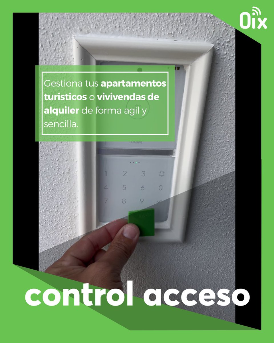 oix_automation's tweet photo. Si tienes #apartamentos #turísticos o viviendas en alquiler, podrás controlar el acceso a los mismos de una manera sencilla y ágil con un…. #apartamentos #Smarthome #ControlDeAccesos #ApartamentosTuristicos #ControlAcceso #ViviendaAlquiler #accesscontrol
https://t.co/srbFnGI3Re https://t.co/mWPOtkQCa9