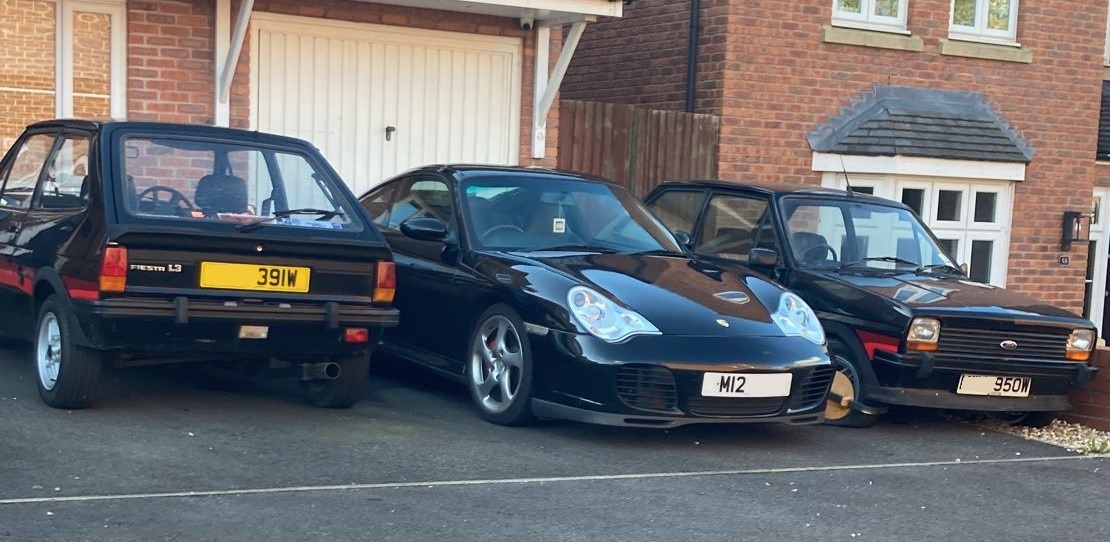 carpapped's tweet photo. Quite an eclectic driveway! #1980 #ford #fiesta (right), #1981 #ford #fiesta (left) and a #2003 #porsche #911 centre. #carpapped #porsche911 #fordfiesta #fiestaxr2 #fiestasupersport #fastford #germanwhip #hothatch #hothatchback #classiccars #carmad @Porsche @Ford https://t.co/1NbKtOePAY