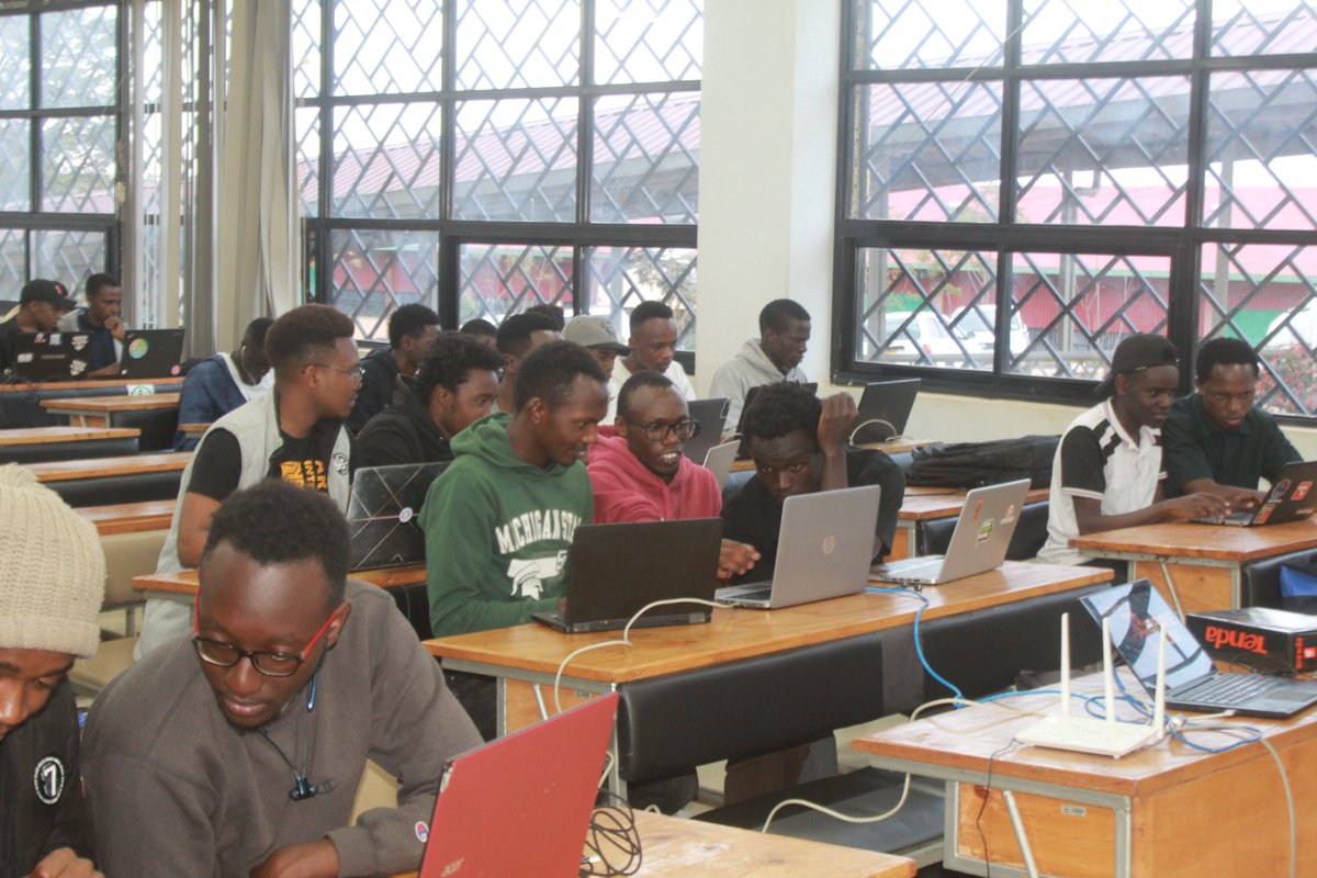 CyberKimathi's tweet photo. Yesterday? Wacha tu!
We hosted our first CTF @DeKUTkenya .
Some teams knew that {flag} sio bendera tu. 14/20 teams that registered, participated and acknowledged they had *lots of fun
Thanks @shehacks_ke  for the support. https://t.co/UICu9faBlE