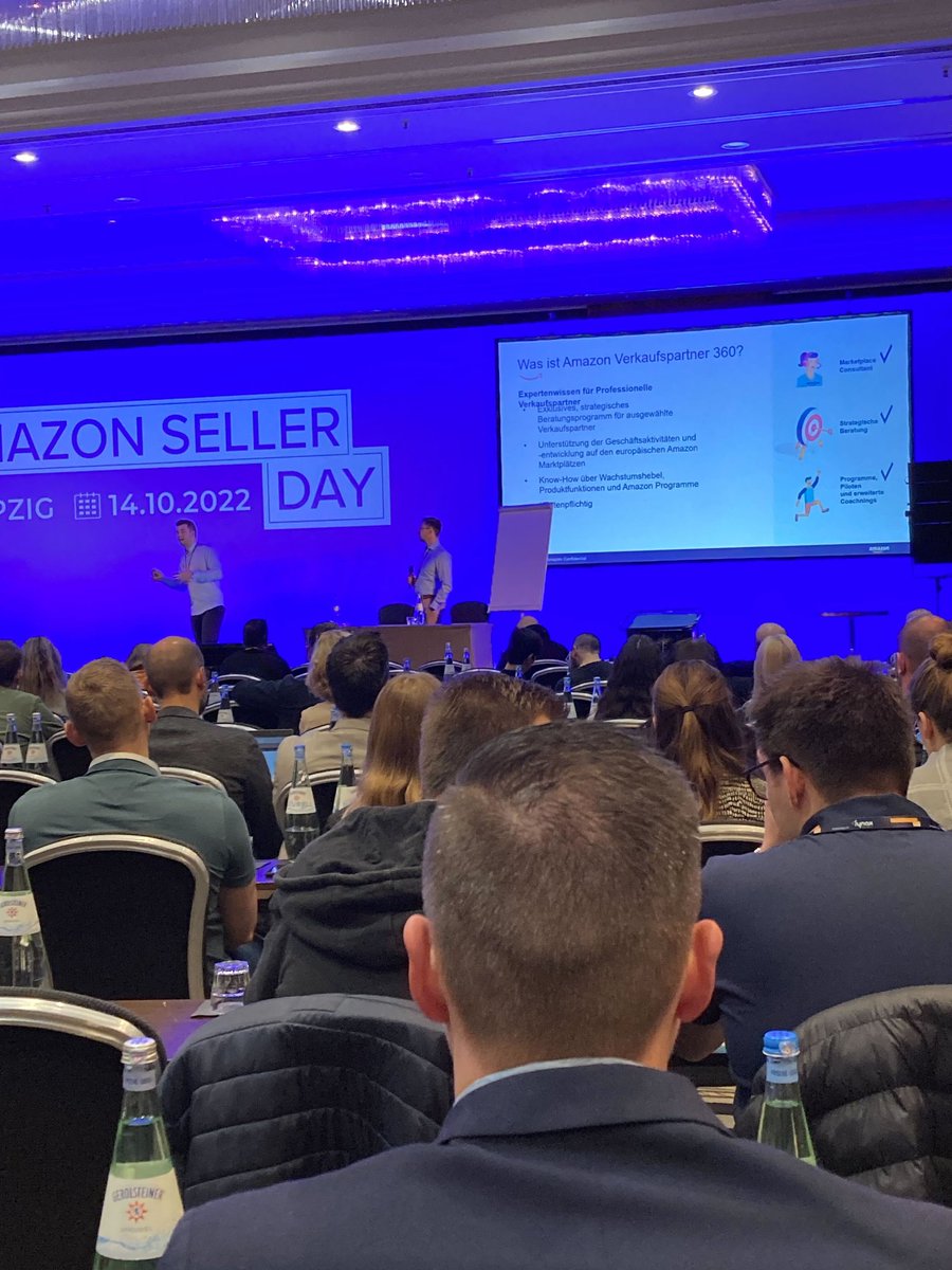 Haendlerbund's tweet photo. Unser #AmazonSellerDay ist gestartet! 🥳 Den ersten Vortrag hat @amazonDE direkt selbst übernommen. Wir freuen uns riesig und sind gespannt auf die vielen weiteren Experten-Insights! 

#VollesHaus #Amazon #Händlerbund https://t.co/T96P5xVjIh