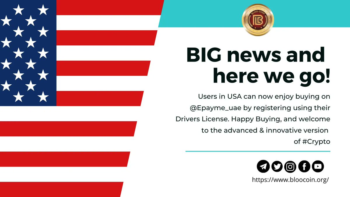 Big News for Crypto user's in #USA

#Crypto #CryptoNews #EthereumMerge #Bitcoin #TrendingNow #cryptoworld #Bloo #Bloocoin #Blooteam #inflation