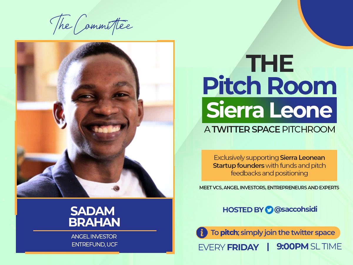 saccohsidi's tweet photo. Tonight @ 9:00pm GMT The PITCHROOM SL returns.

Set a reminder and RT

@kibobofred @yakamajones @Gerry28521012 @AlfredMbeteh @Evamid @TaphieChiganga @obioma_vu @yulisa_ahmadu @omar_fofanah @ChidinmaOkoli_ @tarawali @SabraJawar446 

Follow link below 👇 

https://t.co/2uAiWJrIf3 https://t.co/l2lU9jevUu