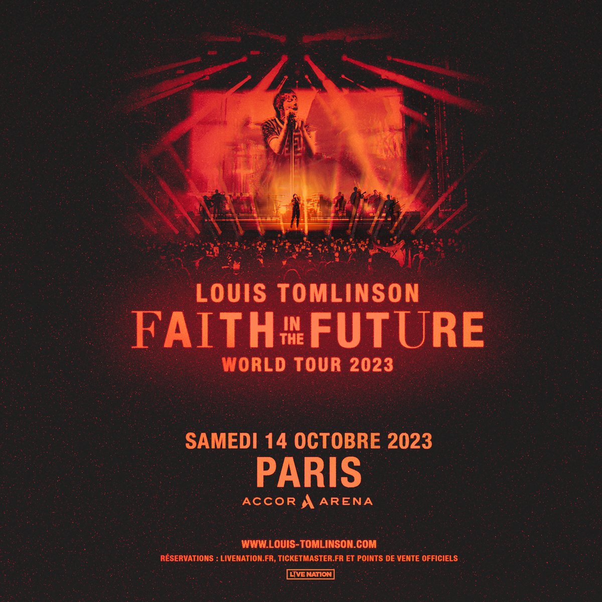 LivenationFR's tweet image. ANNONCE / Après deux Olympia complets, Louis Tomlinson sera de retour à Paris pour un concert exceptionnel le 14 octobre 2023 à l'Accor Arena ! Prévente Live Nation le mercredi 19 octobre à 10h. Mise en vente générale le 21 octobre à partir de 10h ici 👉 ow.ly/zVrY50L9gqb