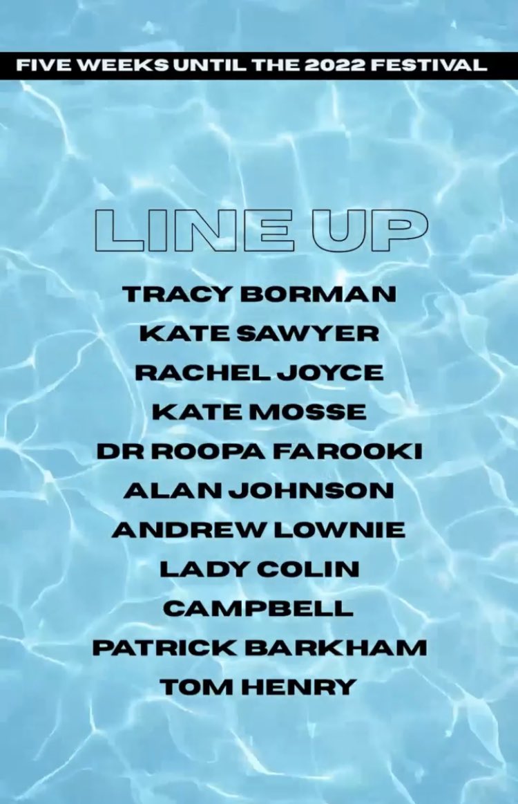 Lavenham Literary Festival on Twitter "Only five weeks until the 2022