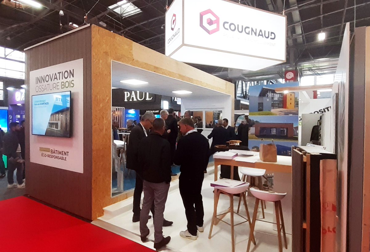 CougnaudGroupe's tweet photo. Retrouvez le communiqué de presse des moments fort du Groupe Cougnaud du salon BATIMAT 2022 :
🌳 Lancement de son innovation "ossature bois".
🏆 Remise des prix du concours d'open innovation #ACCELERONS.
➡️https://t.co/RxS6HZas5R
#batimat #concoursopeninnovation #accelerons https://t.co/Bo8uXCvhkD