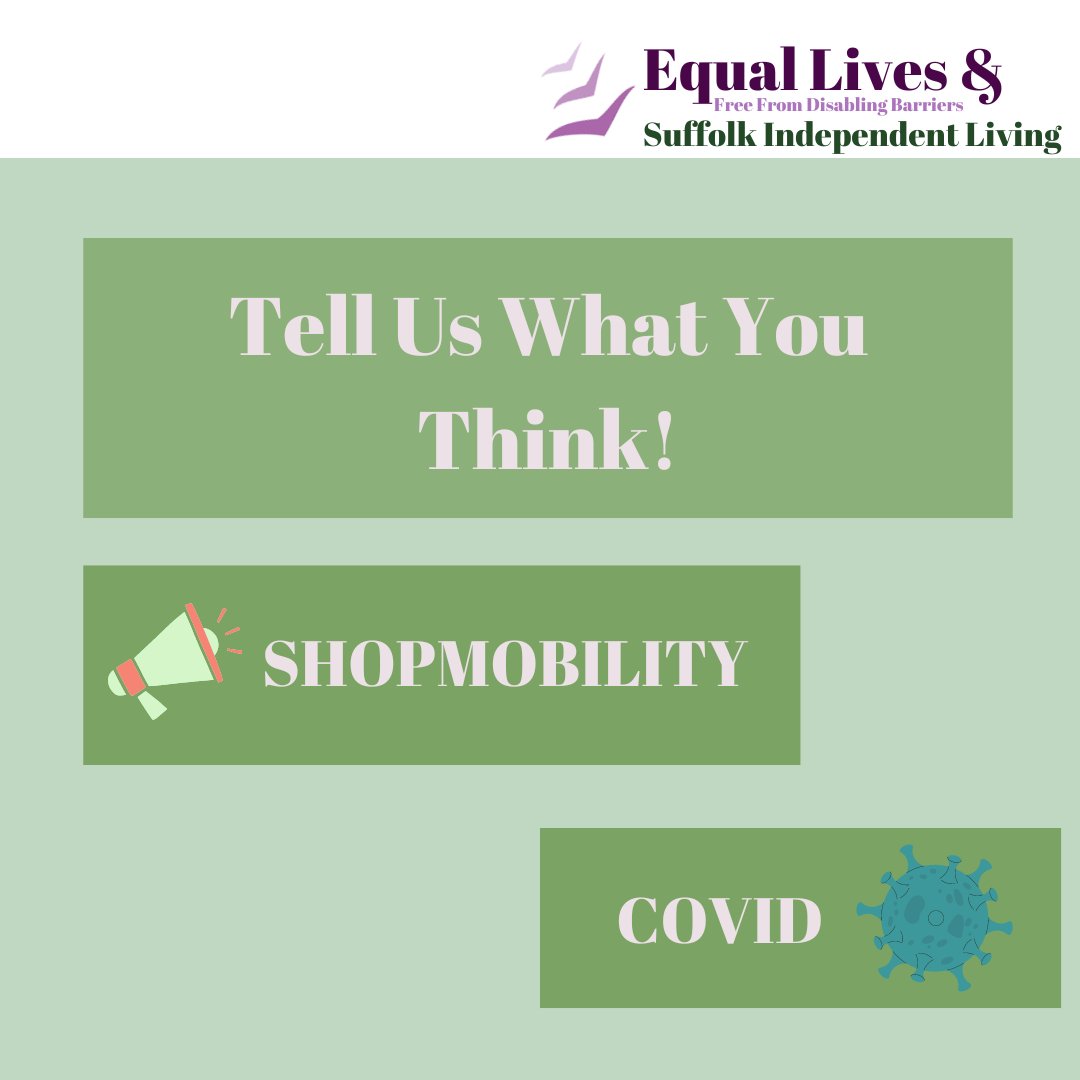 Our surveys are still running and we’d love to hear your views! COVID19 'Aftermath': surveymonkey.co.uk/r/PPPXQ89 Shopmobility: surveymonkey.co.uk/r/DGTC6QF For more information on both of these, visit our blogs at: equallives.org.uk/blog