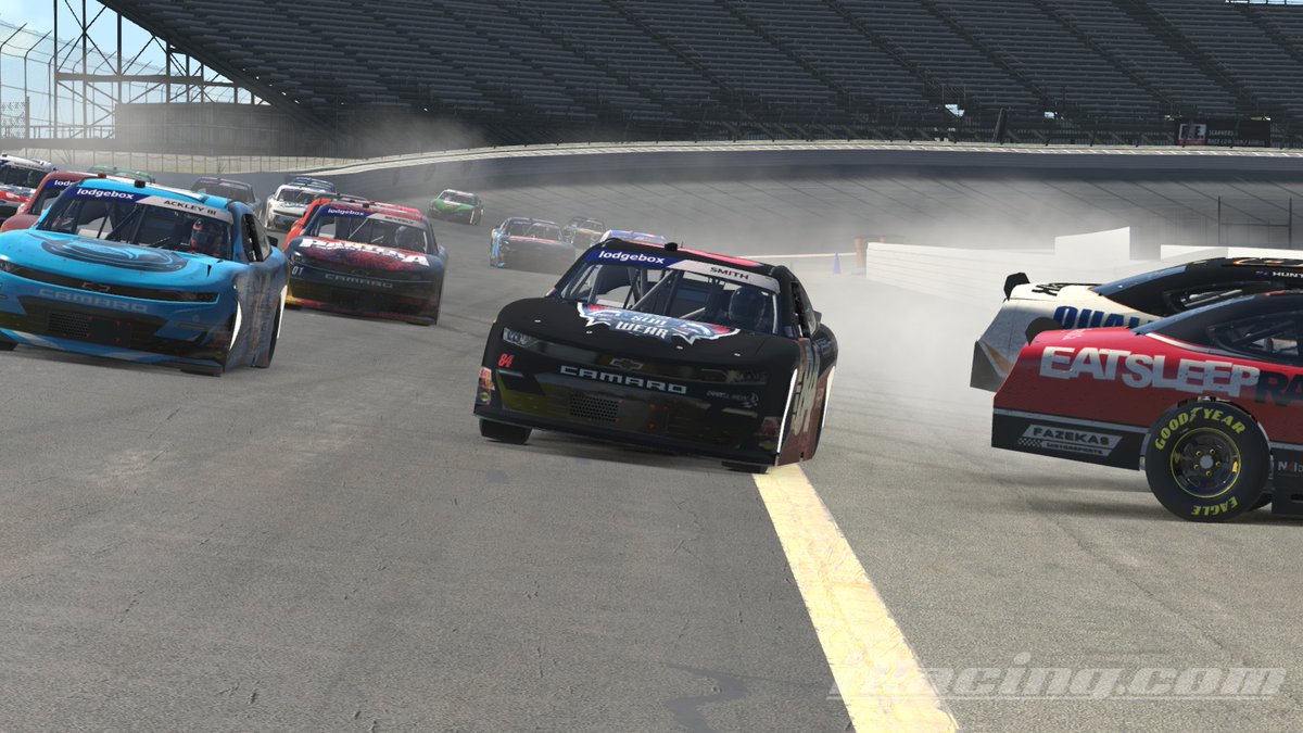 forrestsmith84's tweet photo. Netcode ruined a good race. Was running good tonight in @AREAiRacing. Hanging around the top 12-15 most of the race and then avoiding a late race wreck to just be taken out by netcode ends it. P24 tonight and now on to a mid track in Mid-Ohio. Thanks to everyone involved! https://t.co/Xm3LuKXBq2