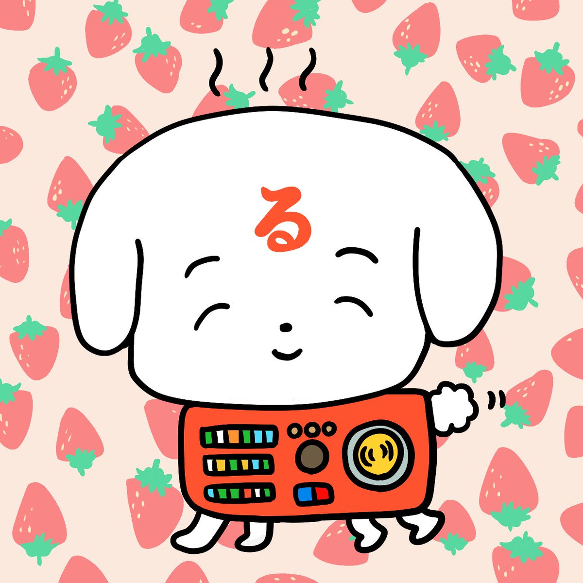 wrgnui's tweet image. 【本日のゆるラジお🐶】
背景を作ってます✍️
🍓柄はどうでしょう？

✨ゆるラジ発のジェネラティブコレクション✨

🐶YURU RADIO UNION🐶 #YRU

🔥 500匹 🔥
⬇️独コン💎ミントサイトにて⬇️
🚀 2022年 11月リリース 🚀
