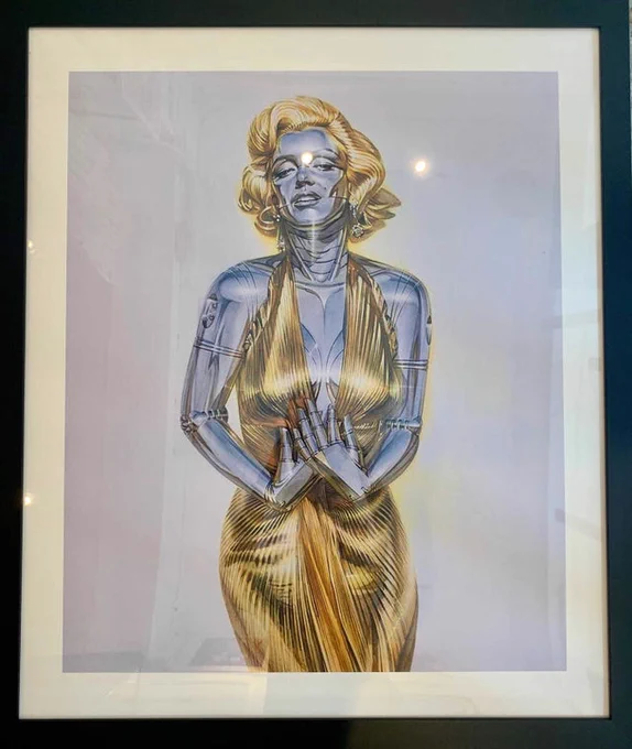 Makes me think of Maria Mercurial #ShadowrunCyberpunk Marilyn Monroe by Hajime Sorayama 