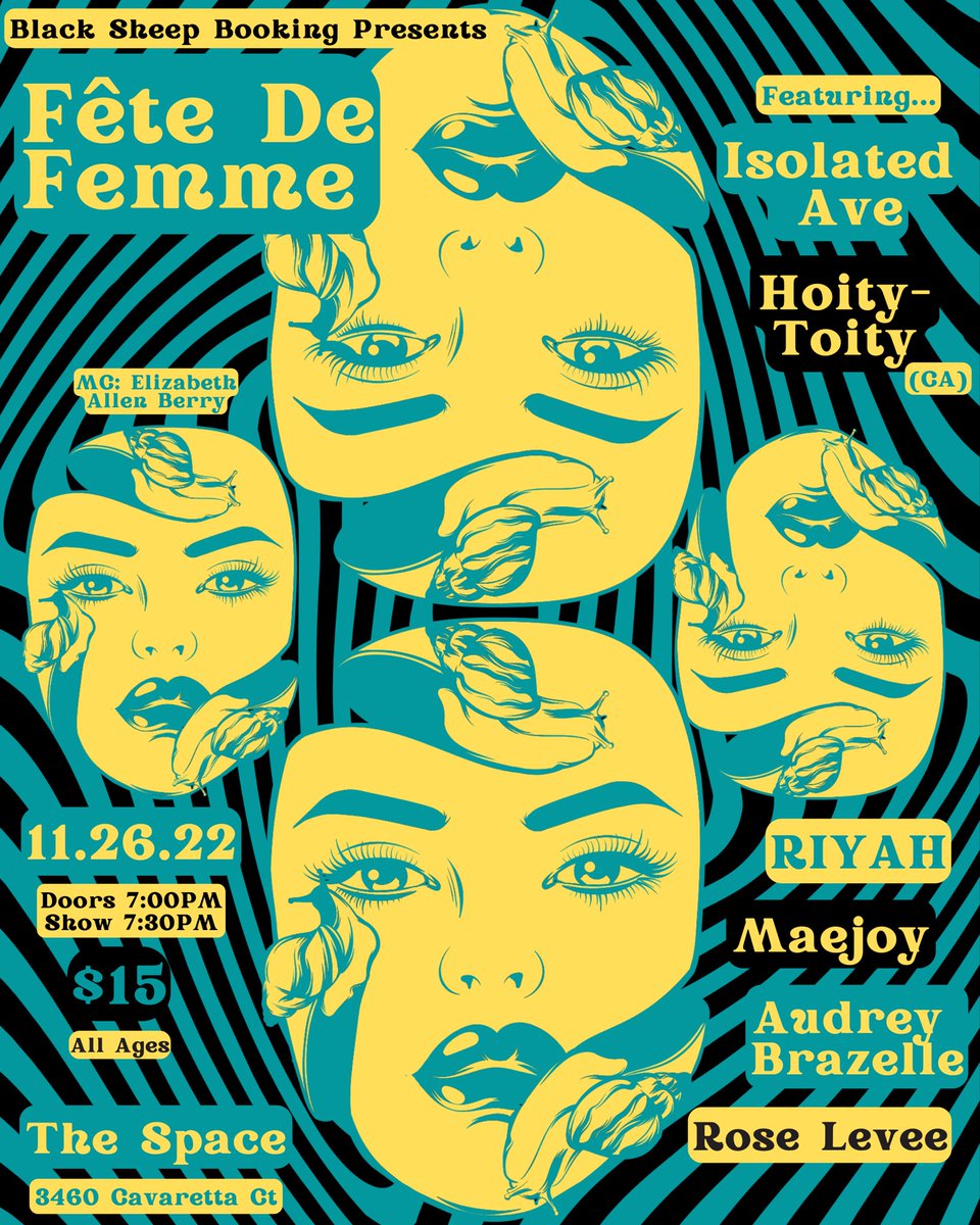 ✨SHOW ALERT✨ Come see us play on 11.26.22 at The Space! Show starts at 7:30pm - tickets $15. Don’t miss it!