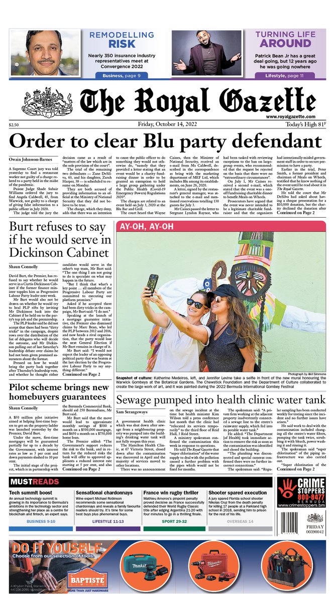 The Royal Gazette On Twitter Here Is The Front Page Of Today S Royal The Royal Gazette On Twitter Here Is The Front Page Of Today S Royal