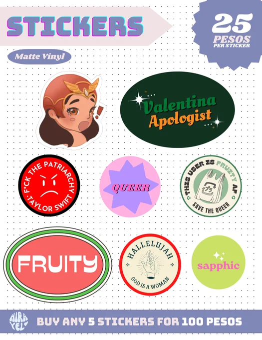 It's my first time selling art merch this weekend @ Bacon Pop (Ayala Malls Capitol Central Bacolod)! Will be selling stickers and art prints at booth AI-9 with  near the Mobile Legends area. (Product price reference down below)See you there!  